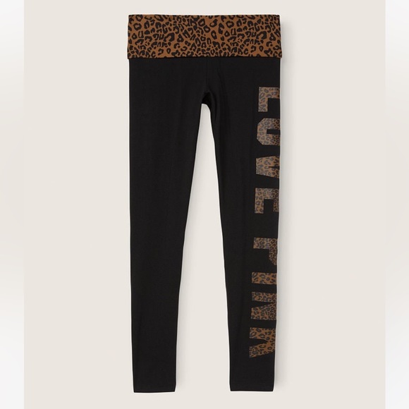 VS PINK Cotton Mid Rise Foldover Leggings Medium - Picture 4 of 8